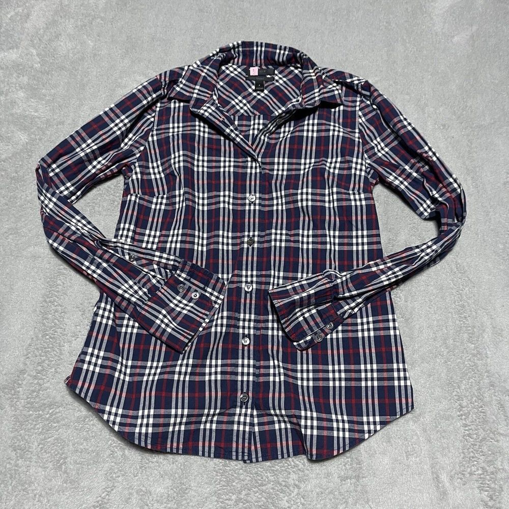 J. Crew Blue and Red Checkered Button Down Shirt